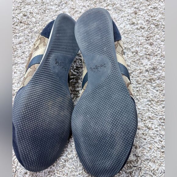 Coach Navy and Brown Sneakers - Picture 4 of 5